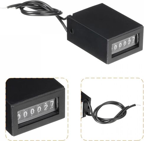 uxcell Electromagnetic Counter 6 Digit 0-999999 Counting Range Electronic Pulse Counter Digital Counter Totalizer Electromagnetic Pulse Counter DC7-24V in Saudi Arabia