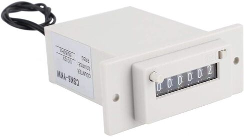 CSK6-YKW Electromagnetic Counter 6 Digit 0-999999 Counting Range Electronic Pulse Counter Digital Counter Totalizer Digital Electronic Punch Counter Electromagnetic Pulse Counter (DC 12V) in Saudi Arabia