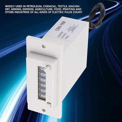 CSK6-YKW Electromagnetic Counter 6 Digit 0-999999 Counting Range Electronic Pulse Counter Digital Counter Totalizer Digital Electronic Punch Counter Electromagnetic Pulse Counter (DC 12V) in Saudi Arabia