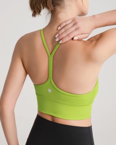 QUEENIEKE حمالات صدر رياضية للنساء على شكل حرف Y مبطنة وقابلة للتنفس وحزام عريض ودعم متوسط ​​لليوجا in Kuwait