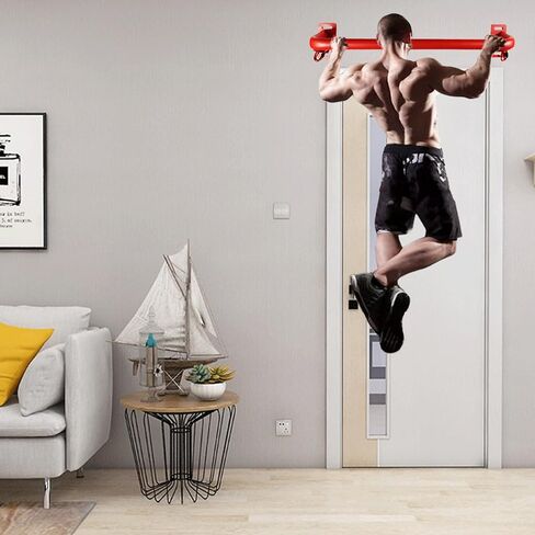 Pull-Up Bars.Door pull-up bar . Diameter 1.3 inches.Reinforced steel Max 440 LBS upper body fitness workout bar. Door multi-grip. Home gym portable, versatile, indoor pull-up. Yoga on the door, swing on the door.Pull Up Bar for Doorway . in Saudi Arabia