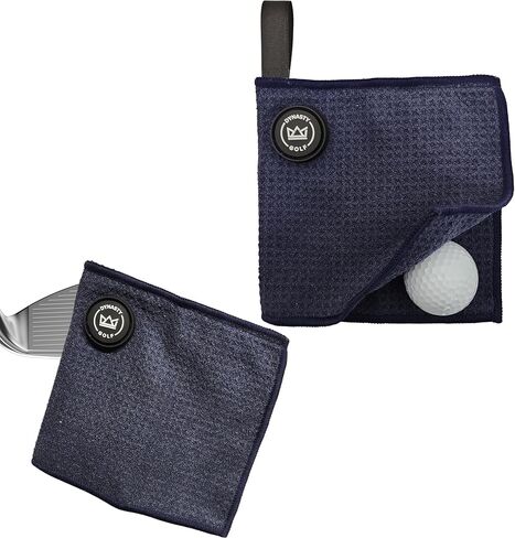 Small Magnetic Golf Towel - Golf Ball Towel Small Golf Greens Towel - Golf Ball Cleaner Towel for Around The Greens - Golf Pocket Towel and Magnet Golf Hand Towel in Saudi Arabia