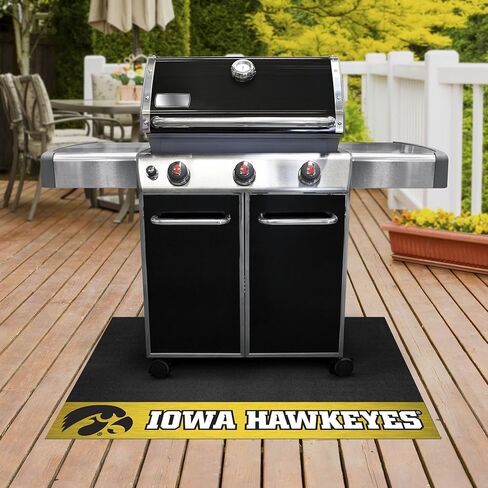 FANMATS - 12120 NCAA University of Iowa Hawkeyes سجادة شواء من الفينيل، أسود، 26 بوصة × 42 بوصة in Saudi Arabia