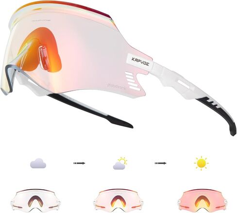 KAPVOE Photochromic Cycling Glasses Men Mountain Bike Sunglasses Women MTB Riding Glasses Motorcycle Goggles Clear Glasses in Saudi Arabia