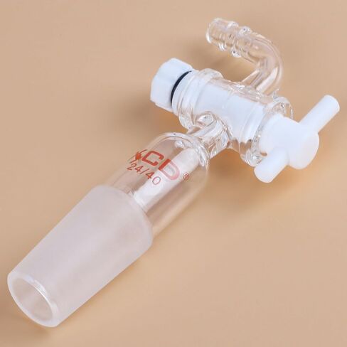 محول زجاجي XCD Lab، محول التحكم في تدفق الفراغ مع محبس PTFE، وصلة خرطوم مشتركة ومنحنية 24/40 لإمدادات المختبر in Saudi Arabia