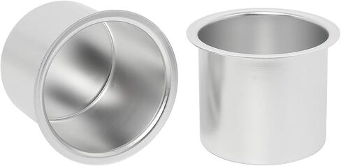 Amarine Made 10 Pack of Aluminum Drop-in Cup Holder, Poker Tables Cup Holder for Table,Boat,Camper, Jumbo Drink Cup Holders, Game Table Cup Holder Insert (Black) in Saudi Arabia