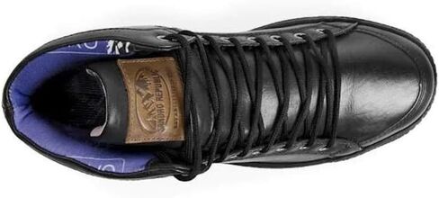 ساندرو موسكولوني دومينو حذاء تنس رجالي مصنوع من الجلد بوت أسود له كعب عالي أسود موضة حذاء تنس رجالي أسود راقي وأنيق له in Kuwait