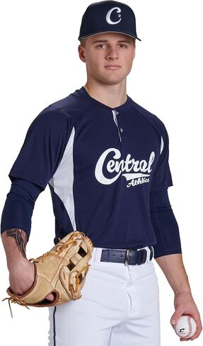CHAMPRO Men's Clean Up 2-Button Baseball/Softball Jersey in Saudi Arabia
