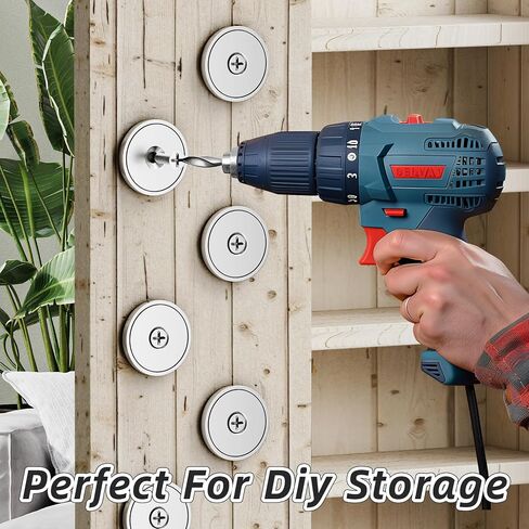 Strong Magnets with Holes, 10Pack 40LBS Neodymium Round Cup Magnets with Screws, Rare Earth Magnets for Wall Mounting, Disc Magnets Countersunk Hole for Kitchen Garage Holding Tools DIY Crafts in Saudi Arabia