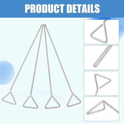BENECREAT 10pcs 304 Stainless Steel Cell Spreader, Triangle Spreading Bar Wide Cell Spreader for Laboratory Experiments, 9x1.2 Inch in Saudi Arabia