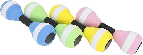 Aquatic Exercise Dumbbells Set of 2, Water Weight Dumbells Aerobic Exercise Foam Dumbbell Pool Resistance, Water Aqua Fitness Barbells Hand Bar Exercises Equipment for Weight Loss,Pink in Saudi Arabia