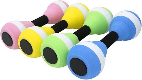 Aquatic Exercise Dumbbells Set of 2, Water Weight Dumbells Aerobic Exercise Foam Dumbbell Pool Resistance, Water Aqua Fitness Barbells Hand Bar Exercises Equipment for Weight Loss,Pink in Saudi Arabia