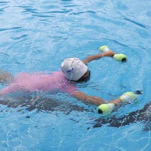 Aquatic Exercise Dumbbells Set of 2, Water Weight Dumbells Aerobic Exercise Foam Dumbbell Pool Resistance, Water Aqua Fitness Barbells Hand Bar Exercises Equipment for Weight Loss,Pink in Saudi Arabia