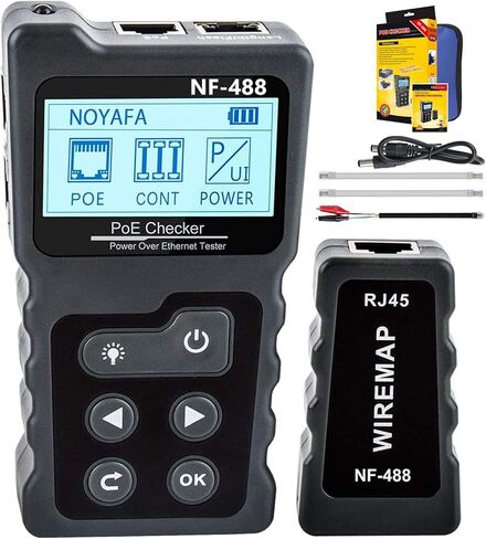NOYAFA nf-488 poe Tester Network Cable Tester & Network Cable Continuity Checking/Power Over Ethernet Voltage Current Tester in Saudi Arabia