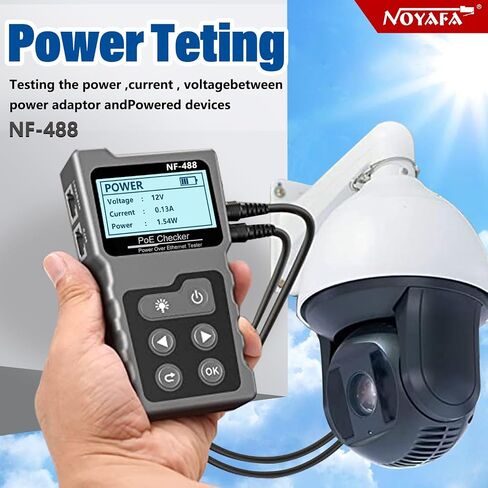 NOYAFA nf-488 poe Tester Network Cable Tester & Network Cable Continuity Checking/Power Over Ethernet Voltage Current Tester in Saudi Arabia