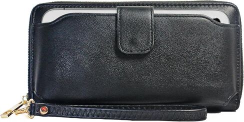 محفظة معصم نسائية من Heaye مع حامل للهاتف الخلوي بسحاب حول المحفظة من البولي يوريثان باللون البني الفهد in Kuwait