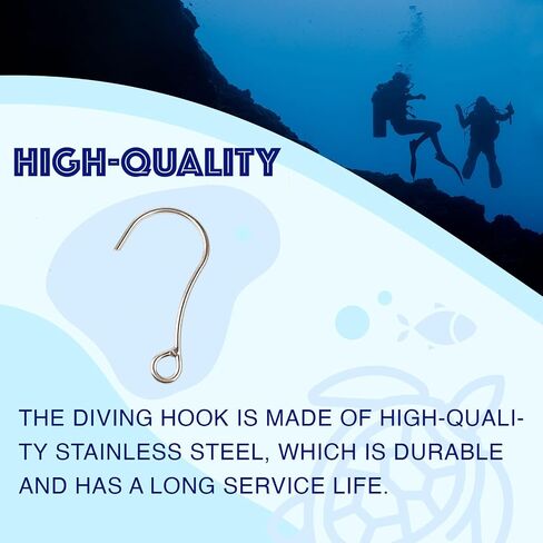 316 Diving Single Hook Lost Reef Hook Diving Stainless Steel s Hooks Metal s Hooks Scuba Diving Reef Hook Grappling Hook Anti- Equipment Steel Scuba Diving Hooks 1PC in Saudi Arabia