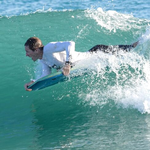 Body Boards, 33"-43" Bodyboard for Beach with Wrist Leash, Solid PE/EVA Closed-Cell Waterproof Foam, Surfing for Kids and Adults in Saudi Arabia
