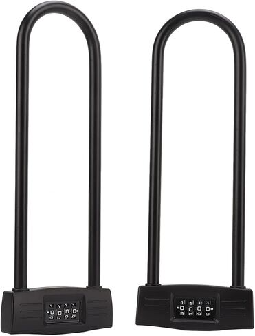 Bike U Lock, Lengthen 4 Digit Combination Resettable Padlock, Sturdy And , Suitable for , Electric Scooter in Saudi Arabia