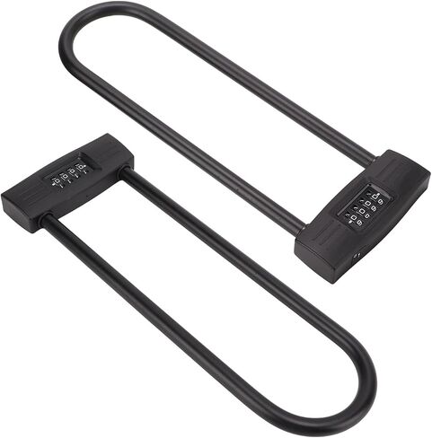 Bike U Lock, Lengthen 4 Digit Combination Resettable Padlock, Sturdy And , Suitable for , Electric Scooter in Saudi Arabia