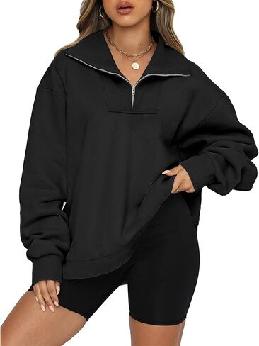 Gentlewarm Oversized Sweatshirt for Women Half Zip Up Hoodies Long Sleeve Quarter Zipper Pullover Fall Y2k Tops 2024 in Kuwait