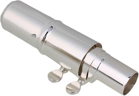 قطعة الفم بستيناي سوبرانو ساكسفون 7 # فضية مطلية بالنيكل 8 قطع وسادات أسنان سوداء 0.5 ملم بيضاوية in Kuwait