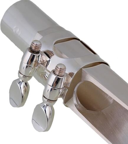 قطعة الفم بستيناي سوبرانو ساكسفون 7 # فضية مطلية بالنيكل 8 قطع وسادات أسنان سوداء 0.5 ملم بيضاوية in Kuwait