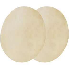 Drum Head Buffalo 2PCS Faux Leather Consistent Clear Sound Accessory for African Drums Bongos (9.0 inches)- Skin Replacement