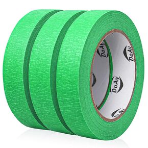 3 Pack White Painters Tape - Masking Tape 1 inch wide - Multi-Surface, Smart Adhesion, Indoor & Outdoor Use - Paint tape for DIY, Labeling, Art, Car, General Purpose - 270FT Total