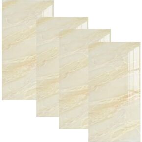 4PCS Foam Marble Tile Self-Adhesive Wall Stickers 3D Background Wallpaper Thickening Self-Adhesive Wall Stickers Waterproof Wall Panels for Various Surfaces Smooth & Rough, 11.8" X 23.6" (4, 6178-3)