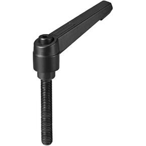 uxcell M8 x 60mm Handle Adjustable Clamping Lever Thread Push Button Ratchet Male Threaded Stud Knobs Quick Release Screw Handles Bolts with Locking Lever Black