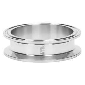 DERNORD Sanitary Spool Tube with Clamp Ends,Stainless Steel 304 Seamless Round Tubing with 3 Inch Tri Clamp Ferrule Flange (Tube Length: 4 Inch /102MM)