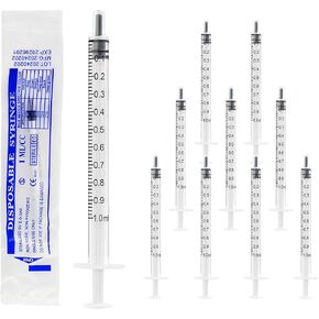 10 Pack 10ml Syringe without Needle for Liquid Measurement Tools Individually Sealed Package for Scientific Labs,Jello,Feeding Small Animals,Watering,Dispensing,Applicator