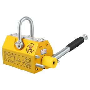 Magnetic Lifter, 660Lbs Pulling & Lifting Capacity, Heavy Duty Lifting Magnet with Release, Permanent Lift Magnets for Plate Steel, Board, Round Bar, 2.5 Safety Factor Updated Version