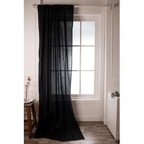D'Moksha Homes Hemp Curtain 84 Inches Long - White Curtain - 52 x 84 Inch 1 Panel Light Filtering Rod Pocket Curtain - 100% Pure Hemp Linen Curtain - White Window Curtain Panel for Bedroom