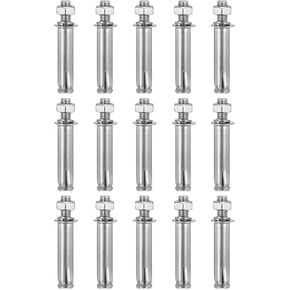 3/8" x 3" Hex Nut Sleeve Anchors - 5Pack - Good for Concrete Dry Brick Block Walls - 304 Stainless Steel - Silver in Kuwait