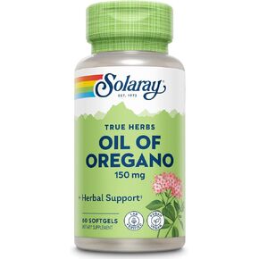 Solaray Oil of Oregano Softgels 150 mg - Oregano Oil Supplement for Powerful Wellness Support - Gentle Digestion - Extra Virgin Olive Oil Base - Vegan, 60-Day Guarantee - 60 Servings, 60 Softgels