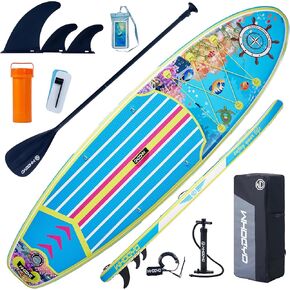 Inflatable Stand Up Paddle Board 11' × 33" × 6", Yoga Board with Durable SUP Accessories for Adults & Youth, Versatile Paddle Board