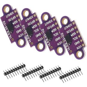 AITRIP 4PCS VL53L0X Time-of-Flight (ToF) Laser Ranging Sensor,Breakout 940nm GY-VL53L0XV2 Laser Distance Module I2C IIC for Arduino