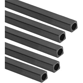 uxcell Carbon Fiber Square Tube 5x5x4mm Inner Round Dia. 200mm Length Pultruded Carbon Fiber Tubing for RC Airplane 5 Pcs