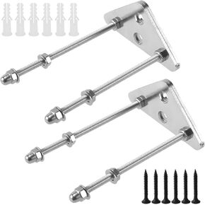 2pcs Skateboard Wall Mount, Skateboard Hanger with 2 Screw Holes Skateboard Display Skateboard Holder Skateboard Rack for Hanging Skateboard Horizontally or Vertically