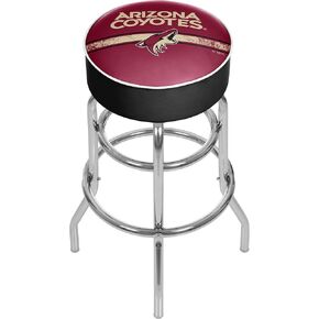 Trademark Gameroom NHL Arizona Coyotes Chrome Bar Stool with Swivel