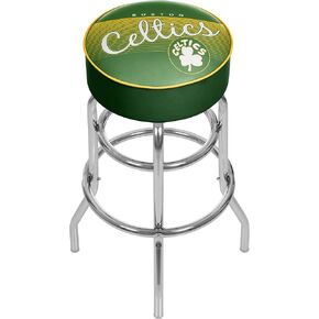 NBA Boston Celtics Hardwood Classics Padded Swivel Bar Stool, One Size, Chrome
