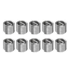 10pcs Wire Thread Inserts M10 x 1.5 1.5D 304 Stainless Steel Helical Coiled Wire Threaded Sleeve