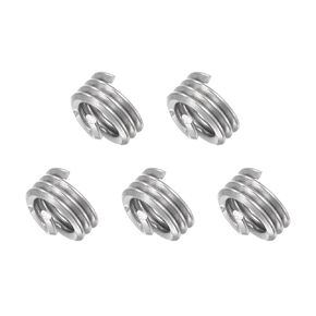 uxcell Wire Thread Inserts 10-24 UNC 1.0D 304 Stainless Steel Helical Type Coiled Wire Screw Repair Threaded Sleeve Steel Sheath 5pcs