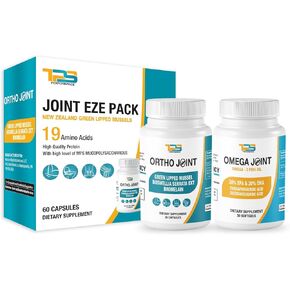 Joint Eze Pack| Joint Supplement | New Zealand Green Lipped Mussel Extract 500mg, Boswellia Extract and Omega-3 Fish Oil | Healthy Joints, Bones & Cartilage (Pack of 1)