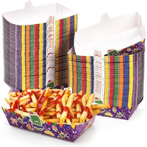 120 عبوة من صواني الطعام الورقية المكسيكية، حوامل تاكو للاستعمال مرة واحدة، صواني ناتشو لوازم حفلات التاكو لسينكو دي مايو، ديكورات الحفلات ذات الطابع المكسيكي، مستلزمات حفلات المهرجانات، أرجواني in Kuwait