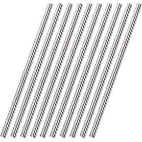 uxcell 6mm x 250mm 304 Stainless Steel Solid Round Rod for DIY Craft - 10pcs