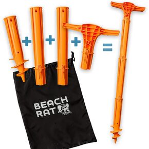 Force Anchor & Storage Bag - 4ft Jet Ski Anchor/Boat Anchor/Kayak Anchor for Shallow Water and Sandbar - High Strength and Compact Plastic Pole Boat Accessory - Sand Bar Anchor Kit Case