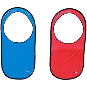Large Pop Up Targets with Velcro Straps and Durable Metal Frame for Tennis Practice and Training, Set of 2, Blue and Red
